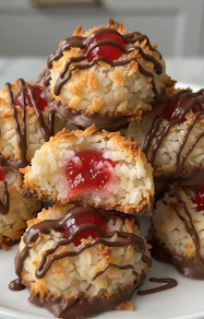 Chocolate Cherry Coconutty Macaroons