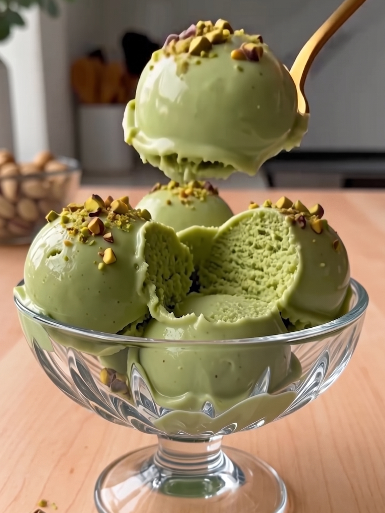 Creamy Pistachio Ice Cream