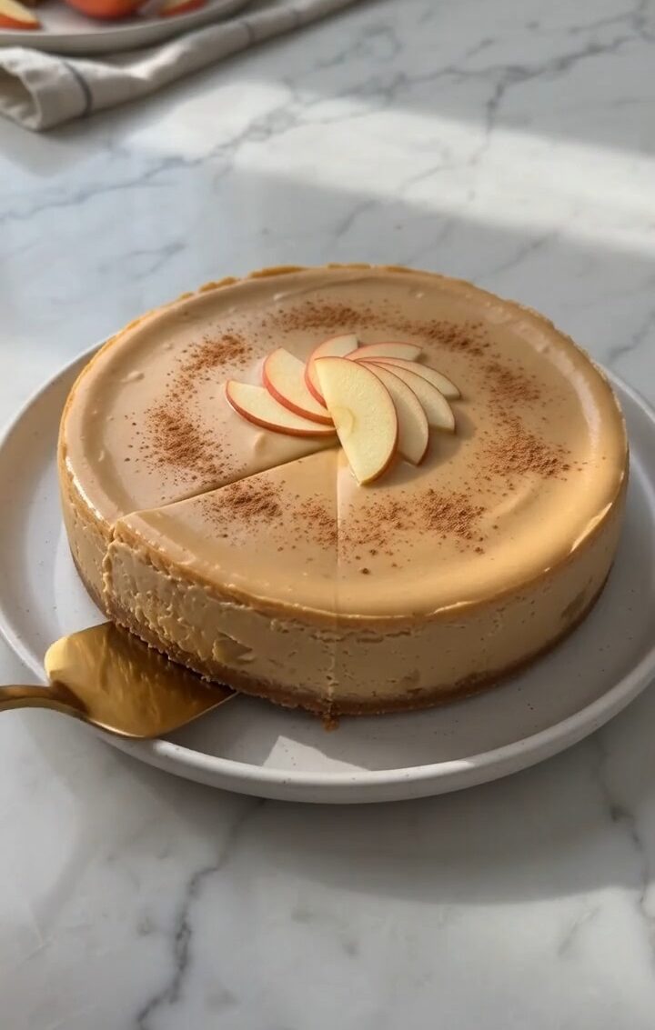 3-Ingredient Apple Cinnamon Cheesecake