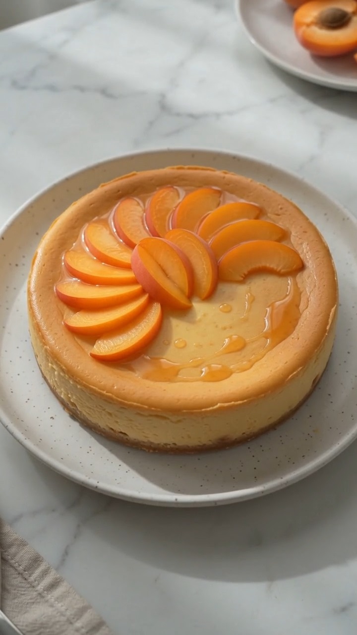 3-Ingredient Apricot Cheesecake