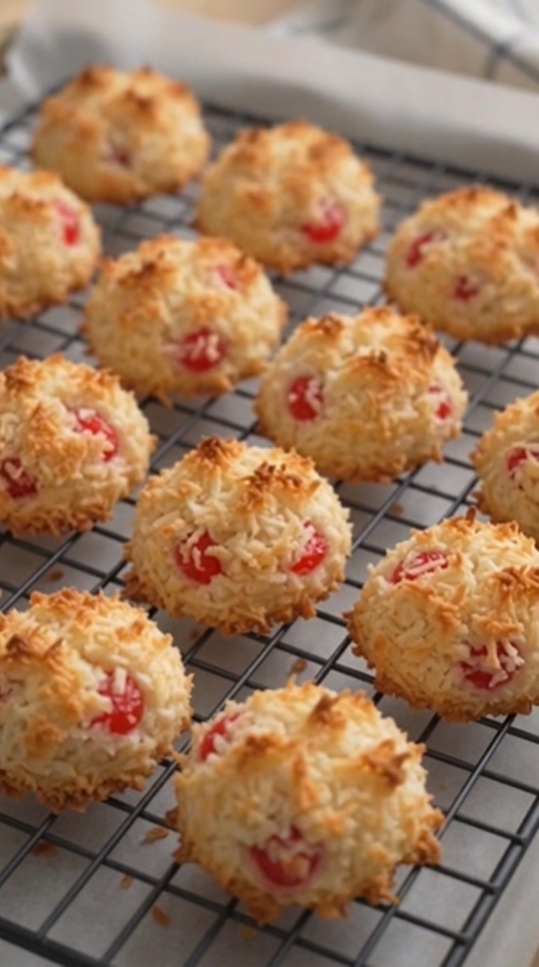 Cherry Coconut Macaroons